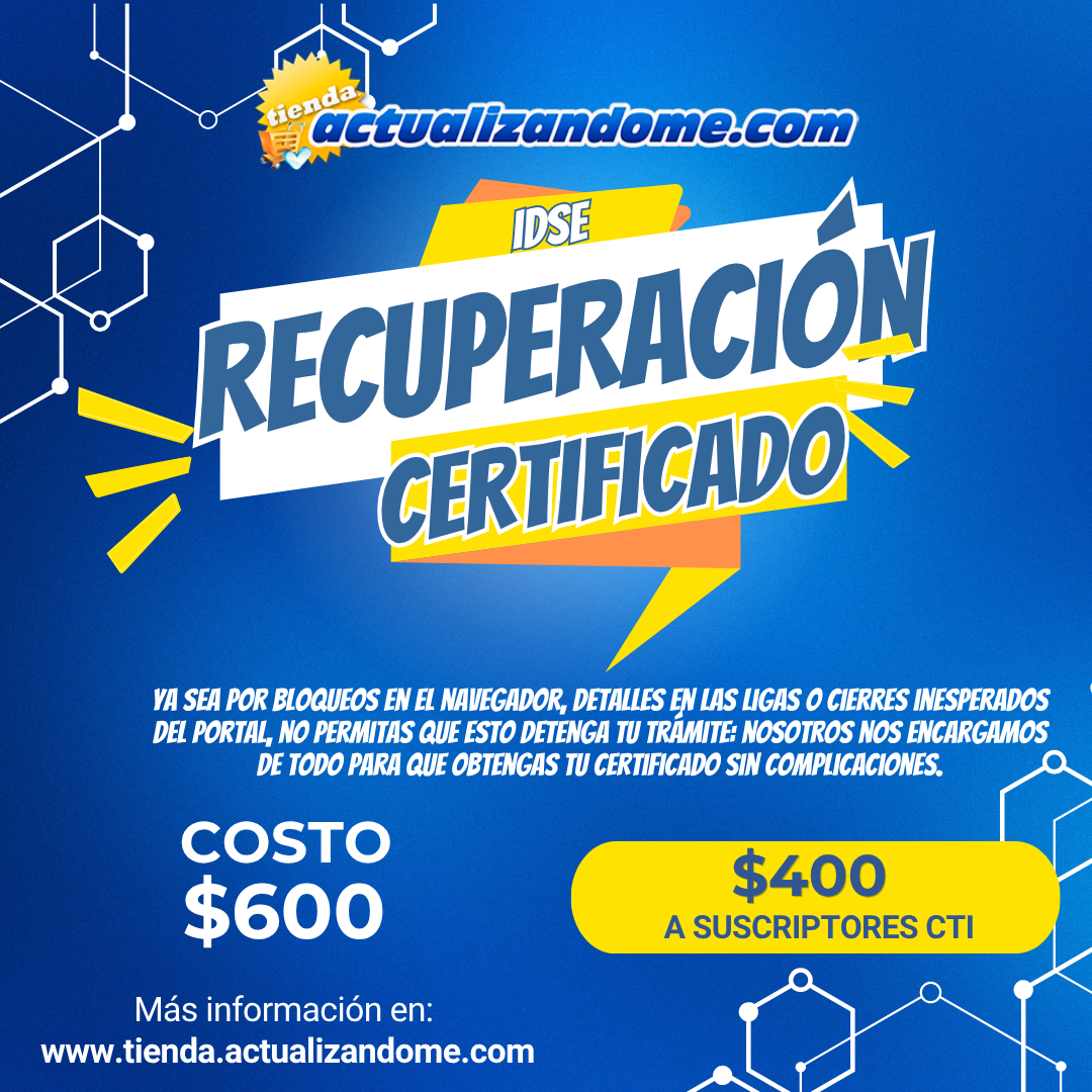 IDSE Recuperación de Certificado